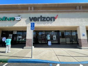 Exterior of Victra Verizon Authorized Retail Store in Elk Grove Florin, CA.