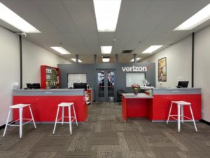 Interior of Victra Verizon Authorized Retail Store in Elk Grove Florin, CA.
