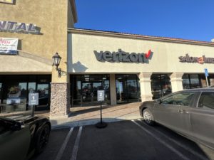 Exterior of Victra Verizon Authorized Retail Store in Granada Hills, CA.