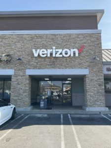Exterior of Victra Verizon Authorized Retail Store in Oakdale, CA.