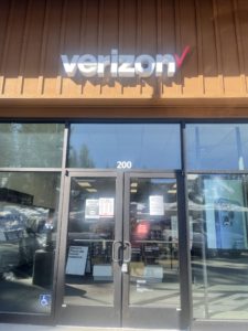 Exterior of Victra Verizon Authorized Retail Store in South Lake Tahoe, CA.