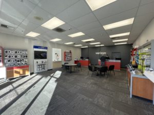 Interior of Victra Verizon Authorized Retail Store in Chico East, CA.