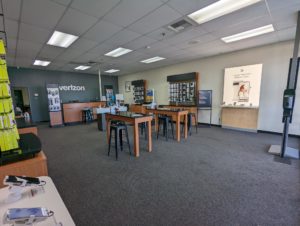 Interior of Victra Verizon Authorized Retail Store in Galt, CA.