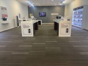 Interior of Victra Verizon Authorized Retail Store in Milpitas Great Mall, CA.