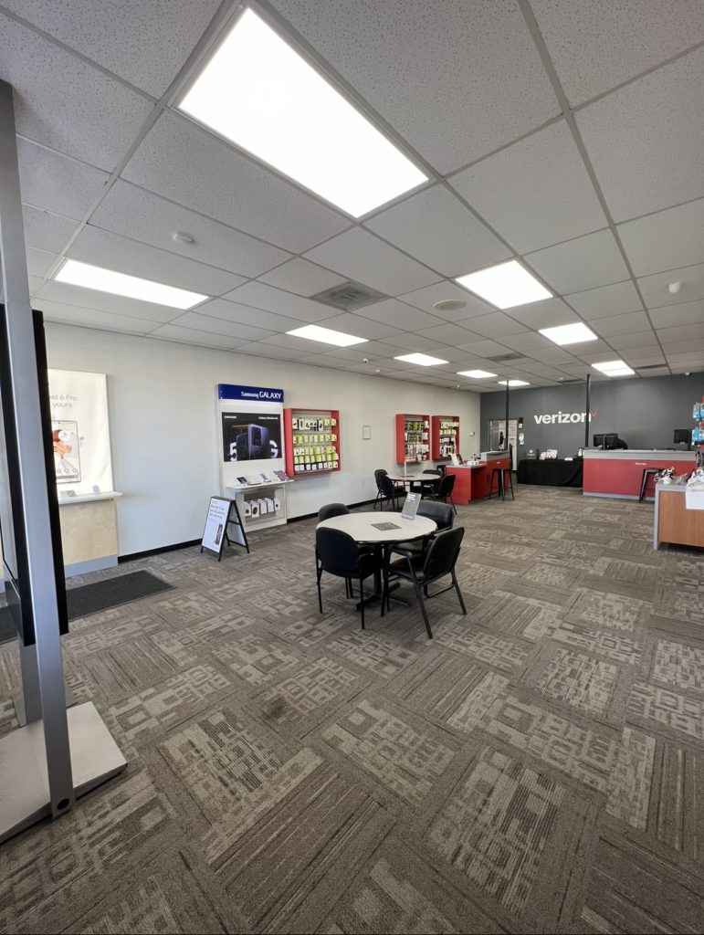 Interior of Victra Verizon Authorized Retail Store in Mission Viejo S Margarita, CA.