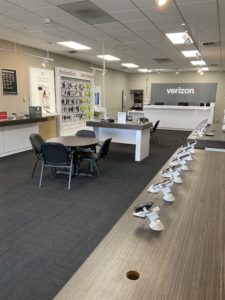 Interior of Victra Verizon Authorized Retail Store in Oakdale, CA.
