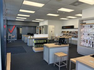 Interior of Victra Verizon Authorized Retail Store in San Clemente El Camino, CA.