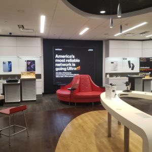 Interior of Victra Verizon Authorized Retail Store in San Francisco 20th, CA.