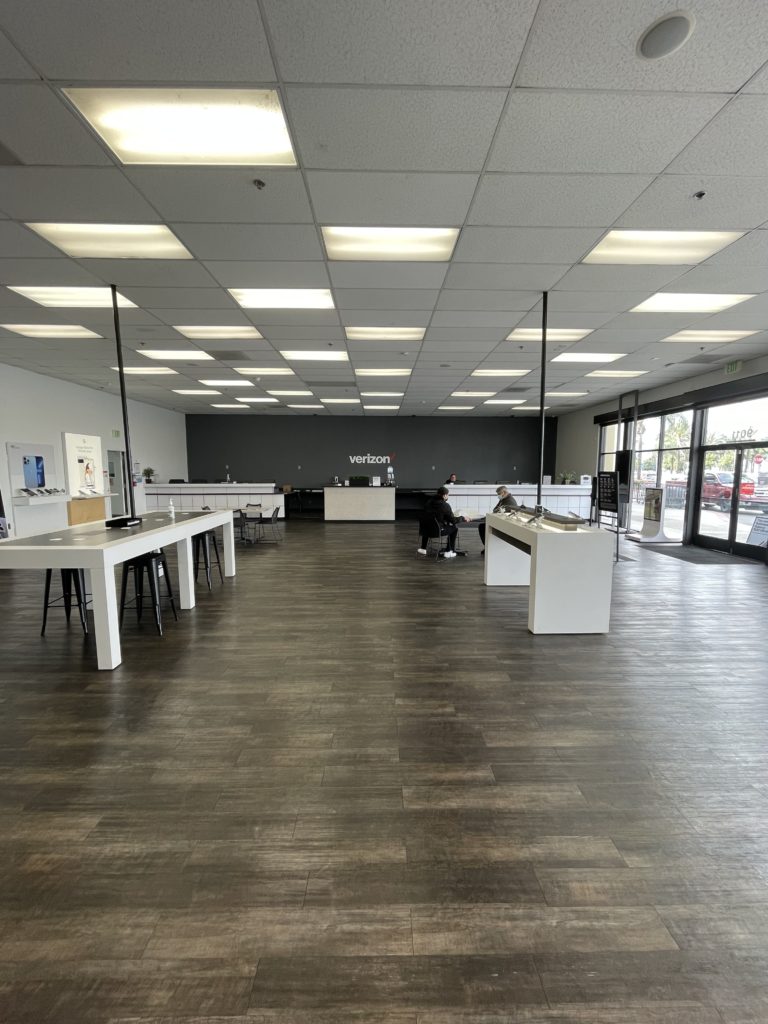 Interior of Victra Verizon Authorized Retail Store in South Gate, CA.