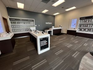 Interior of Victra Verizon Authorized Retail Store in Rathdrum, ID.