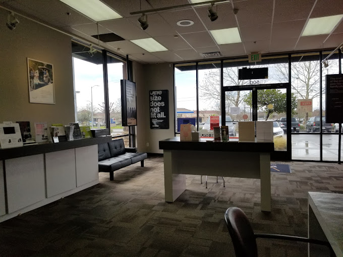 Antelope, California Verizon store interior showing products display walls