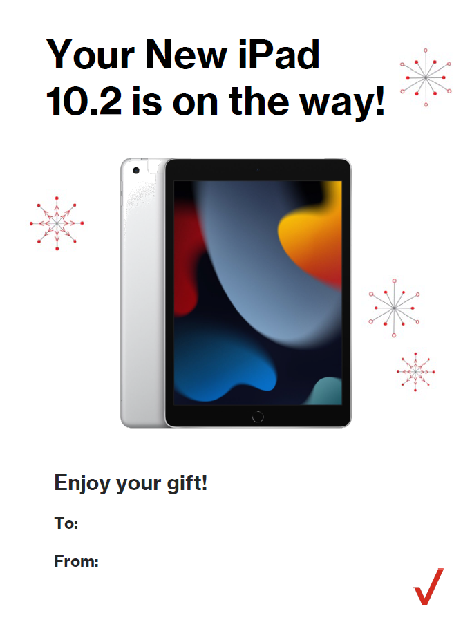 Apple iPad 10.2 Gift Card - Victra Verizon Store Near Me