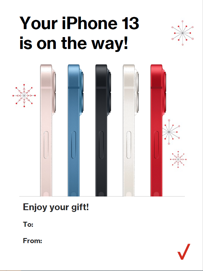 Apple iPhone 13 Gift Card - Victra Verizon Store Near Me