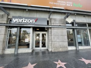 Exterior of Victra Verizon Authorized Retail Store in Hollywood, CA.