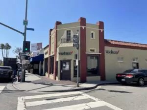 Long Beach, California Verizon store on the corner of 2nd street.