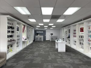 Interior of Victra Verizon Authorized Retail Store in Fallbrook, CA.
