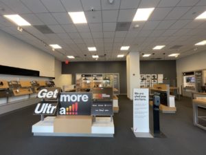 Interior of Victra Verizon Authorized Retail Store in Hollywood, CA.