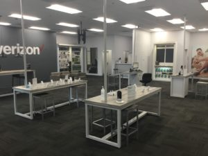 Interior of Victra Verizon Authorized Retail Store in Norco, CA.