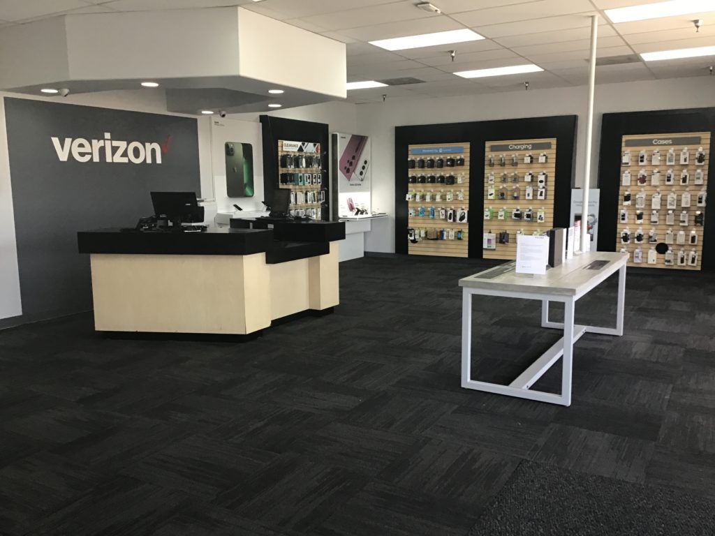 Interior of Victra Verizon Authorized Retail Store in Reedley, CA.