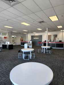 Interior of Victra Verizon Authorized Retail Store in Nampa Marketplace, ID.
