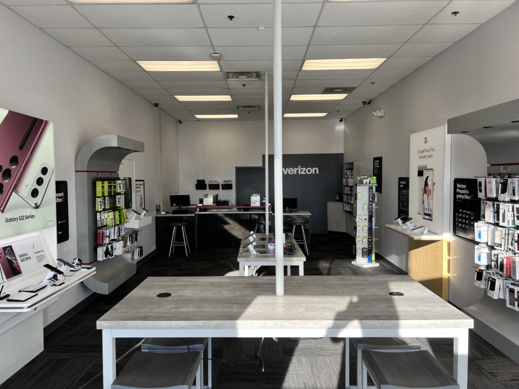 Interior of Victra Verizon Authorized Retail Store in Volo, IL.