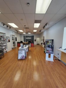 Interior of Victra Verizon Authorized Retail Store in Woodstock, IL.