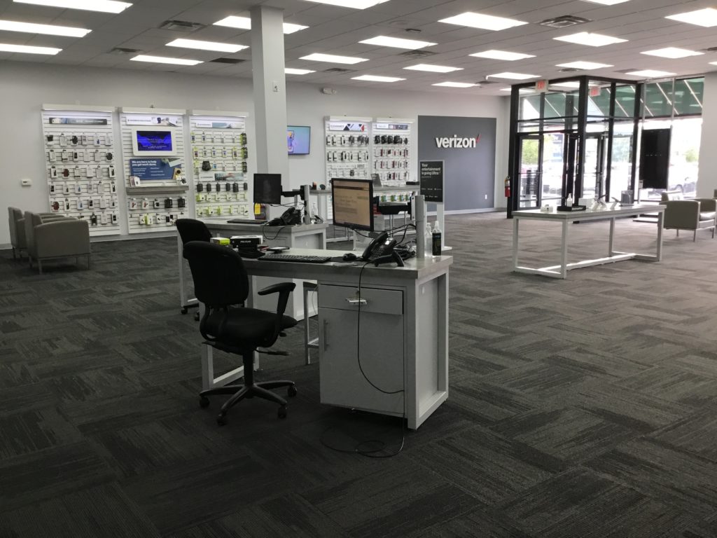 Interior of Victra Verizon Authorized Retail Store in Schererville, IL.