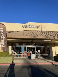 Exterior of Victra Verizon Authorized Retail Store in Anderson, CA.