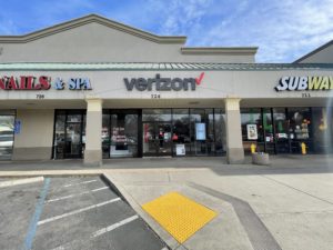 Exterior of Victra Verizon Authorized Retail Store in Chico Mangrove, CA.