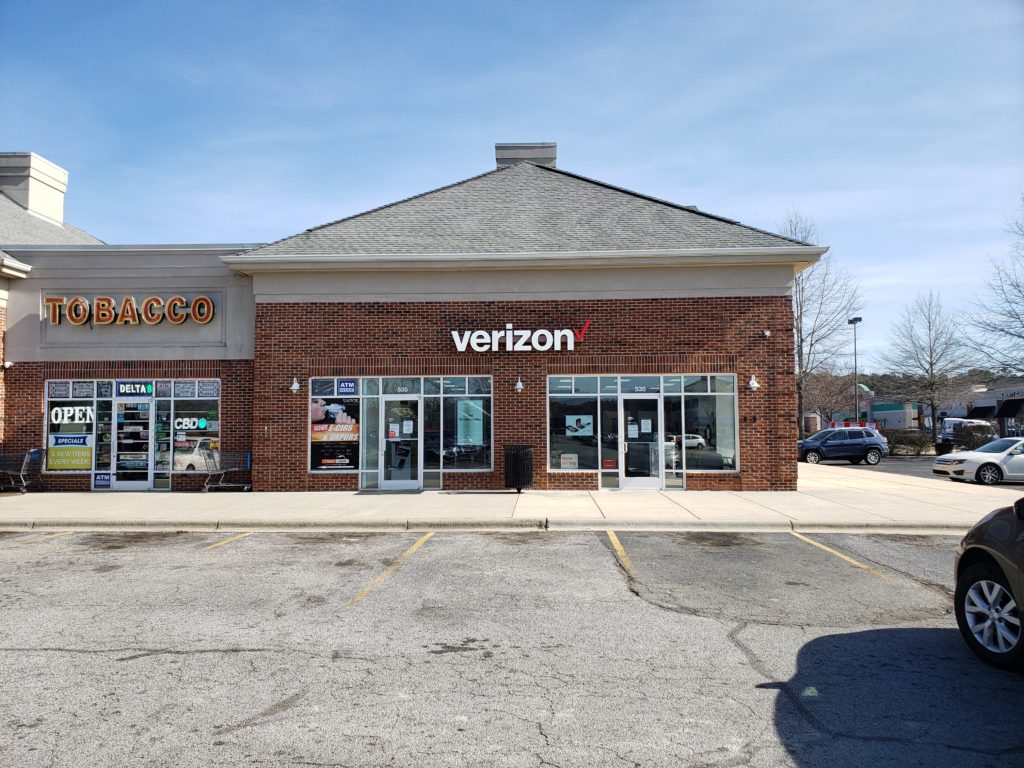 Exterior of Victra Verizon Authorized Retail Store in Hillsborough, NC.