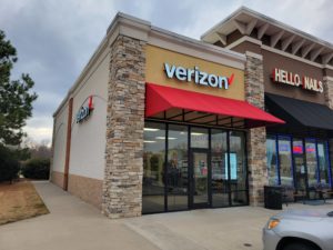 Exterior of Victra Verizon Authorized Retail Store in Locust, NC.