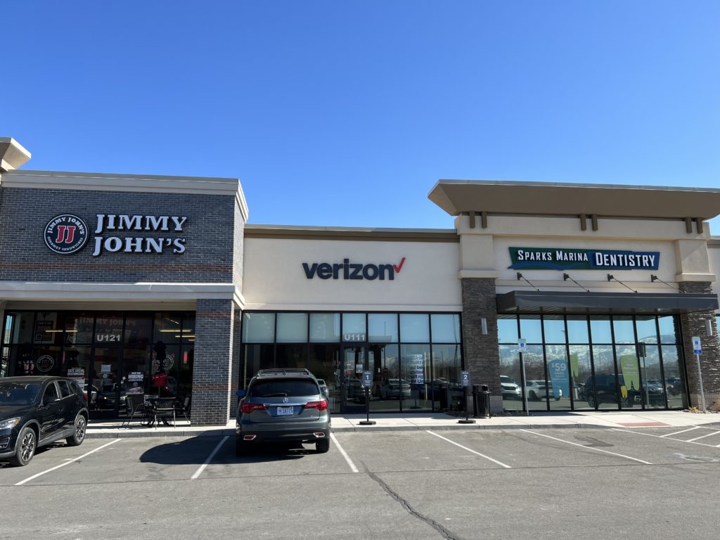 Exterior of Victra Verizon Authorized Retail Store in Sparks, NV.