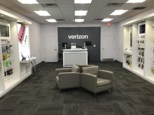 Interior of Victra Verizon Authorized Retail Store in Madison Heights, VA.