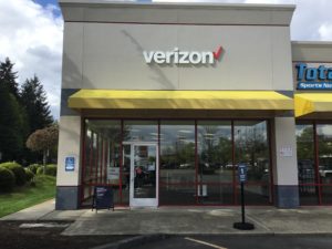 Exterior of Victra Verizon Authorized Retail Store in Bremerton Hwy 303, WA.