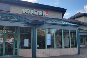 Exterior of Victra Verizon Authorized Retail Store in Gig Harbor, WA.