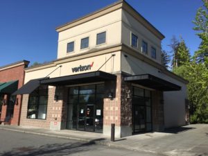 Exterior of Victra Verizon Authorized Retail Store in Mill Creek, WA.