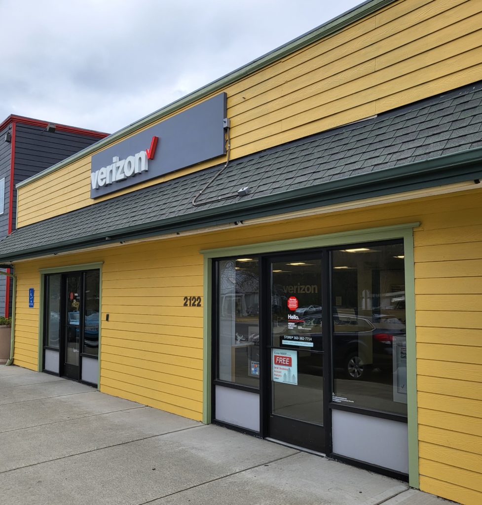 Exterior of Victra Verizon Authorized Retail Store in Port Townsend, WA.