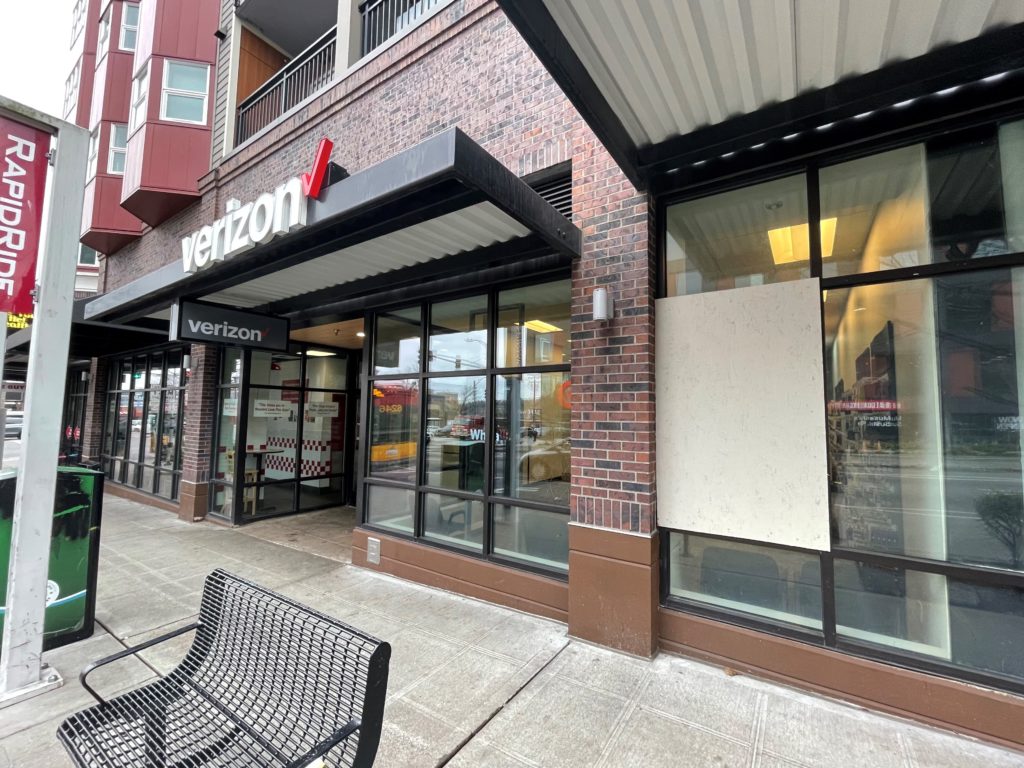 Exterior of Victra Verizon Authorized Retail Store in Seattle Ballard, WA.