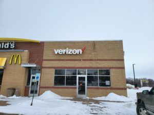 Exterior of Victra Verizon Authorized Retail Store in Amery, WI.