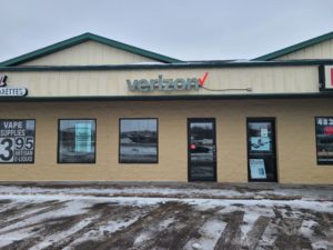 Exterior of Victra Verizon Authorized Retail Store in St Croix Falls, WI.