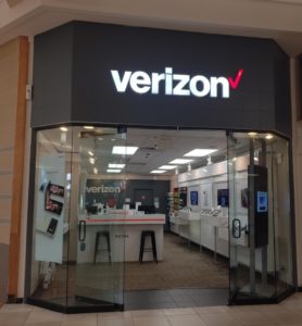 Exterior of Victra Verizon Authorized Retail Store in Barboursville Mall, WV.
