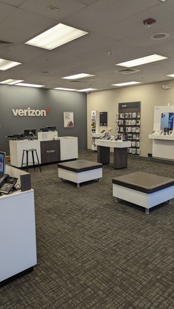 Interior of Victra Verizon Authorized Retail Store in Gulf Shores, AL.