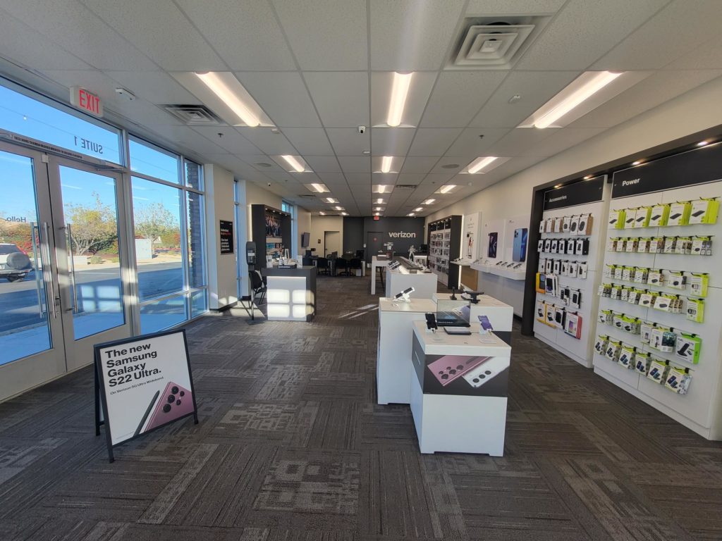 Interior of Victra Verizon Authorized Retail Store in Chandler, AZ