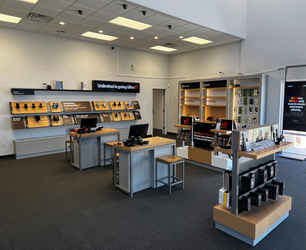 Interior of Victra Verizon Authorized Retail Store in Taylor, AZ.