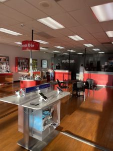 Interior of Victra Verizon Authorized Retail Store in Anderson, CA.