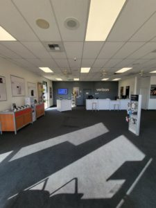 Interior of Victra Verizon Authorized Retail Store in Bakersfield Rosedale, CA.