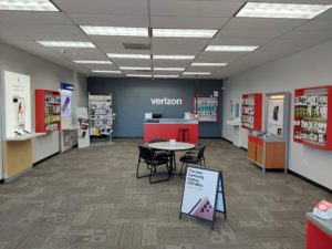 Interior of Victra Verizon Authorized Retail Store in Chino, CA.