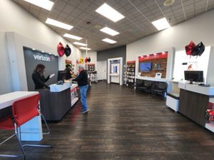 Interior of Victra Verizon Authorized Retail Store in Fremont, CA.