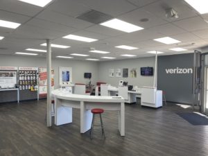 Interior of Victra Verizon Authorized Retail Store in Garden Grove, CA.