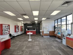Interior of Victra Verizon Authorized Retail Store in Ontario, CA.